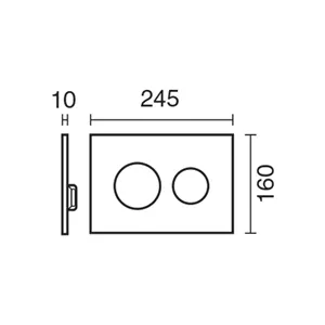 کلید فلاش تانک kwc مدل دایره