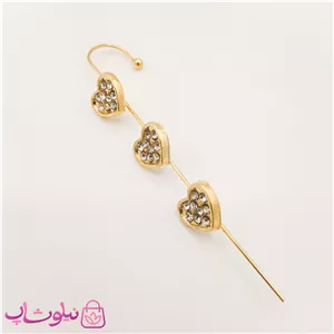 گوشواره زنانه کراس طرح قلب