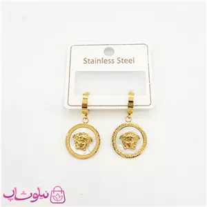 گوشواره آویز دخترانه مدل ورساچه سفید کد 1891