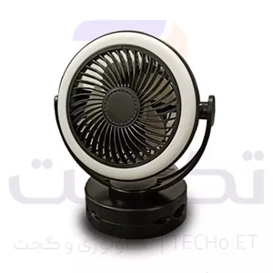 پنکه شارژی رومیزی مدل 882 | فن قابل حمل ۴ حالته با رینگ لایت
