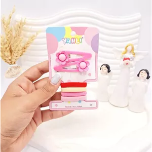 ست کش و پنس مو کارتی طرح گل - آبی