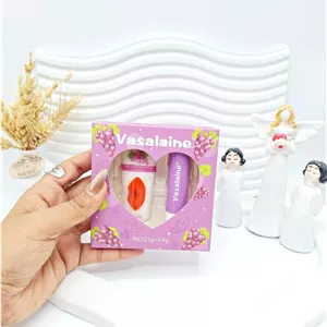 پک 2 عددی اسکراب لب قلبی و بالم لب برند وازلینا Vaseina رایحه میوه ای کد 8278 - بلوبری