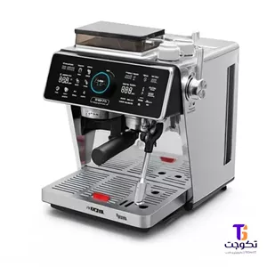 اسپرسوساز نیمه‌اتوماتیک نوا مدل NCM-1073EXPD با آسیاب داخلی، فشار 20 بار، 2 بویلر و قابلیت تنظیم دما و بخار (کالا اصل)