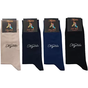 جوراب مردانه ساق بلند چندرنگ 5178-337-4 ماییلدا 4 عددی