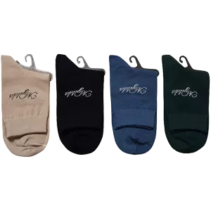 جوراب مردانه نیم ساق چندرنگ 3630-182-1 ماییلدا 4 عددی