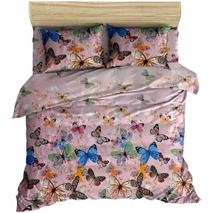 سرویس روتختی دو نفره 6 تکه پروانه صورتی کوکو جم