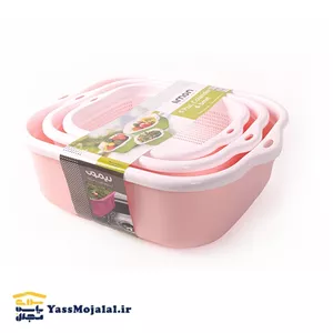 سرویس 6 پارچه آبکش و لگن لیمون مدل نسیم