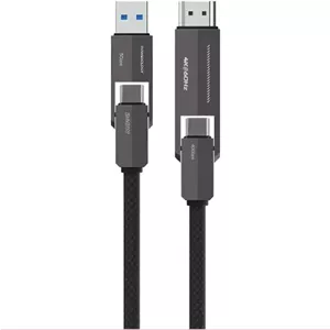 کابل شارژ و انتقال داده 4در1 پاورولوژی POWEROLOGY 4 IN 1 C & C TO HDMI PCAB034BK