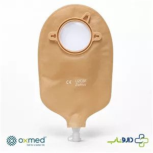 کیسه یوروستومی دو تکه شفاف شیردار آکسمد Zensiv کد U2C6F رینگ 60 میلی متر