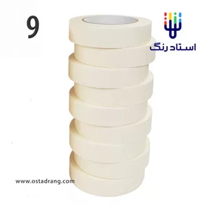 نوار چسب کاغذی 2.5 سانت 50 یارد آبرو (بسته 9 عددی) Abro Masking Tape 24mm 50 yards