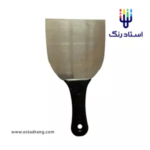 کاردک دسته پلاستیک بتونه کاری و لیسه کشی سایز 14 سانت اطلس Plastic Handle Putty Scraper