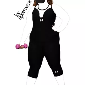 تاپ شلوارک ورزشی سایز بزرگ زنانه Under armour کد 002