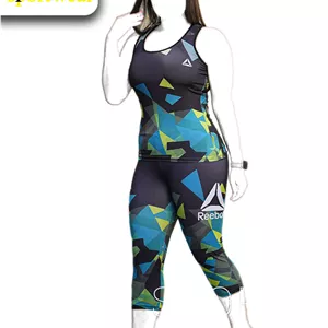 ست تاپ شلوارک سایز بزرگ باشگاهی زنانه Reebok کد 001