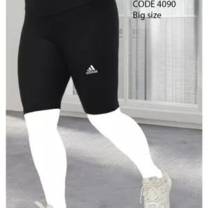 شلوارک نخی سایز بزرگ ورزشی زنانه adidas کد 003