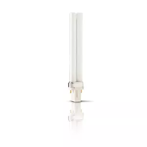 لامپ یووی آ (UVA) 9 وات فیلیپس (PHILIPS) مدل Actinic BL PL-S 9W/10/2P پایه دو پین (G23) با طول موج پیک 365 نانومتر (365nm) مناسب برای خشک کردن چسب و مواد یووی