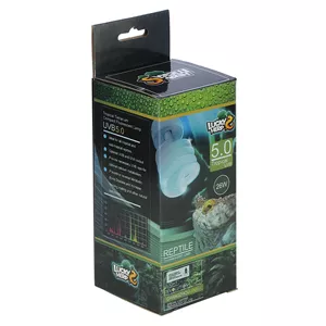 لامپ یووی بی مخصوص حیوانات و خزندگان (تراریوم) 50 وات لاکی هرپ (LUCKY HERP) مدل UVB 3.0% پایه معمولی (E27) به همراه چراغ گیره ای صنایع فلزی کریم زاده مدل CL-115 با پایه معمولی (E27) سرامیکی با ارتفاع فنر 40 سانتی متری دارای کلید بین راهی