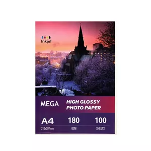 کاغذ فتو گلاسه براق 180 گرم A4 مگا 100 برگی