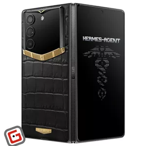 گوشی موبایل ورتو مدل AlphaFold Bespoke Alligator Skin Gold II ظرفیت 1 ترابایت و رم 16 گیگابایت