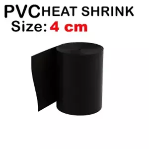 شیرینگ حرارتی PVC باتری عرض 4 سانت  طول یک متری 40 میکرون مشکی