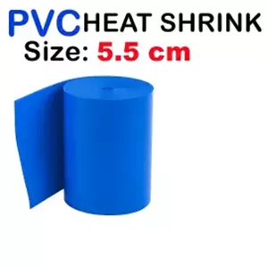 شیرینگ حرارتی PVC باتری عرض 5.5 سانت  طول یک متر آبی