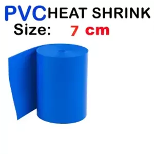 شیرینگ حرارتی PVC باتری عرض 7 سانت  طول یک متر آبی