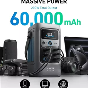 پاور استیشن 60 هزار میلی آمپر انکر Anker SOLIX C200 DC Power Bank Station 192Wh A1727