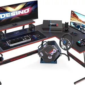 میز گیمینگ و خانگی شکل L مدل DESINO L Shaped Gaming Desk 59 inch - ارسال 20 الی 25 روز کاری