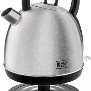 Black Decker 1.7 Liter Stainless Steel Cordless Dome Kettle Silver - Dk40-B5 2 Years Warranty - ارسال 15 الی 20 روز کاری