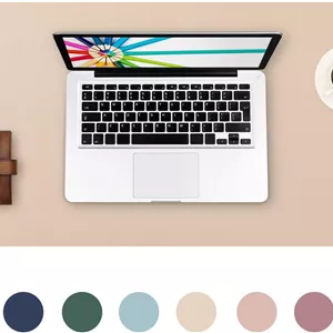 DOBAOJIA Large Extended Mouse Pad Mat XL Desk Mat Leather Portable Writing Pad for Office/Home PU WaterproofNon-Slip Suede 80 x 40 cm (Beige) - ارسال 15 الی 20 روز کاری