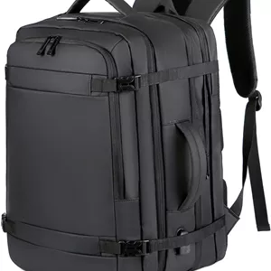 Qiccijoo Travel Laptop Backpack 35L Flight Approved Carry On Backpack for Men Women Expandable Large Luggage Backpack 17 Inch Waterproof Work Backpack Business Weekender Overnight Backpack(Black) - ارسال 10 روز کاری