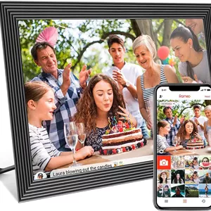 10.1Inch WiFi Digital Picture Frame WiFi Digital Photo Frame 1280x800 IPS LCD Touch Screen with 32GB Storage Auto Rotate Share Moments Instantly via Frameo AppGift for Friends and Family - ارسال 15 الی 20 روز کاری