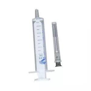 سرنگ سوپا 5cc دو تیکه لوئراسلیپ با سوزن 22 ( ارسال از تهران )