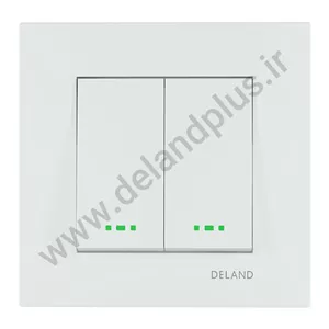 کلید دو پل مدل آسا سفید 98(مکانیزم قاب)