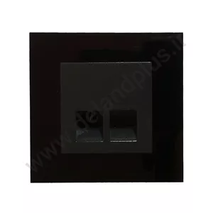 تلفن تک سوکت مدل آسا پلکسی مشکی (مکانیزم قاب)