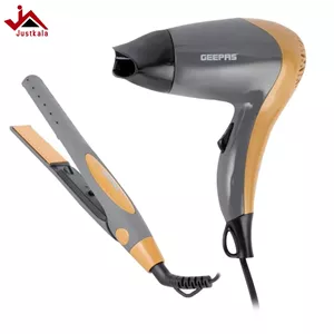 مجموعه سشوار و اتو مو جیپاس مدل GHF86074