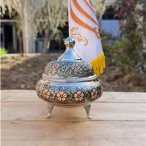 قندان مسی صفینه ای الماس
