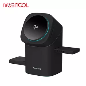 استند وایرلس شارژ سه کاره پرودو Porodo Auto Rotate & Slide Qi2 MagSafe Charging PD-FWCH043
