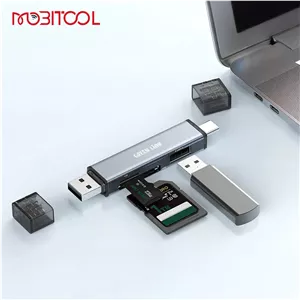 کارت خوان و OTG یو اس بی به تایپ سی گرین لاین Green Lion 3 in 1 Card Reader with USB-A & USB-C Connectivity
