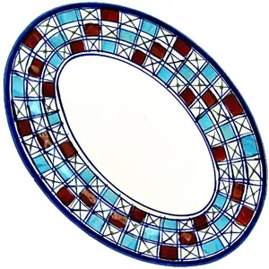 دیس بیضی بزرگ نقش شطرنجی