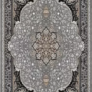 فرش کاشان 500 شانه طرح النا زمینه فیلی (غیربرجسته)