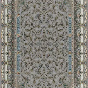 فرش قیطران 1500 شانه کلکسیون 1500 شانه طرح شهرزاد زمینه فیلی (برجسته)