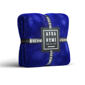 پتو دو نفره کلکسیون چهارفصل سایز 220*180 سانتی متر رنگ آبی کاربنی