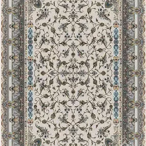 فرش قیطران 1500 شانه کلکسیون 1500 شانه طرح شهرزاد زمینه کرم (برجسته)