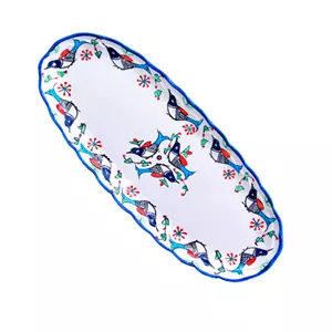 دیس ماهی خوری کوچک نقش مرغی رنگی