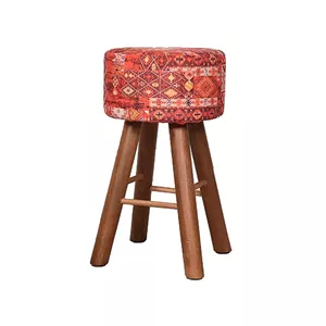 پاف صندلی نشسته پایه چوبی مدل سنتی