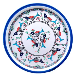 دیس پیتزا خوری بزرگ نقش مرغی رنگی