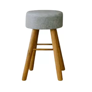 پاف صندلی نشسته پایه چوبی رنگ طوسی