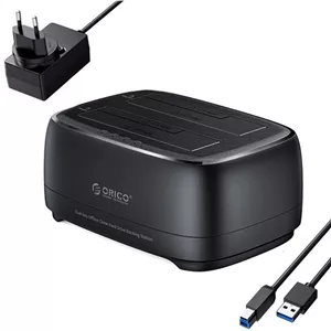 داک هارد دو سینی 2.5 و 3.5 اینچی USB-C اوریکو مدل 2Bay DD28U3-C با کلون آفلاین