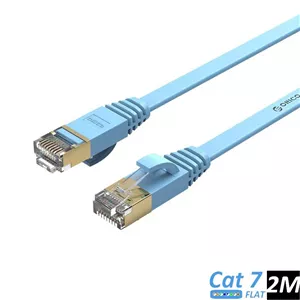 کابل شبکه پچ کورد CAT7 اوریکو مدل PUG-C7B طول 2 متر (فلت-آبی)