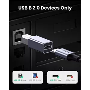 مبدل USB-C به USB-B پرینتر یوگرین مدل ugreen 20120 - US382 - 20120